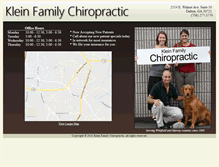 Tablet Screenshot of kleinfamilychiro.com
